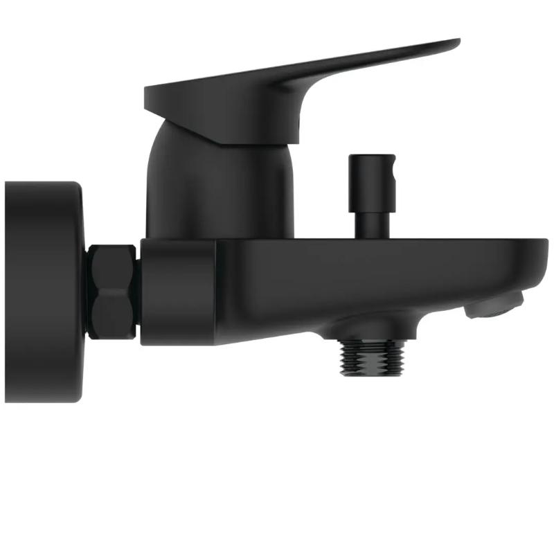 Baterie cadă-duș Ideal Standard, Ceralife O cu divertor automat, negru mat